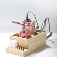 Soporte De Herramientas De Uñas De Madera Para Entrenamiento Y Arte De Uñas Accesorios DIY Organizador Espacioso Para Herramientas De Manicura - details 1
