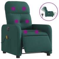 vidaXL Sillón reclinable de masaje eléctrico tela Gris claro, Gris oscuro, Negro Sillon Dormitorio Sillon Comodos Silla Relax Sillón Sofá - details 5