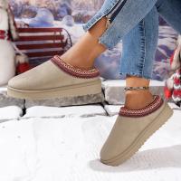 Botas Térmicas De Nieve Para Mujer Sin Tobilleras Cierre De Cordón Y Algodón Tallas 36-44 Para Otoño E Invierno Material De Pelo Y Suela De Goma - details 18