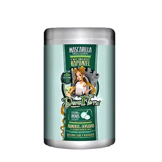 Mascarilla Rapunzel, Dona Flora Cosméticos, Champú de Biotina, Vitaminas y Castaña de Indias. 1000ml - 1