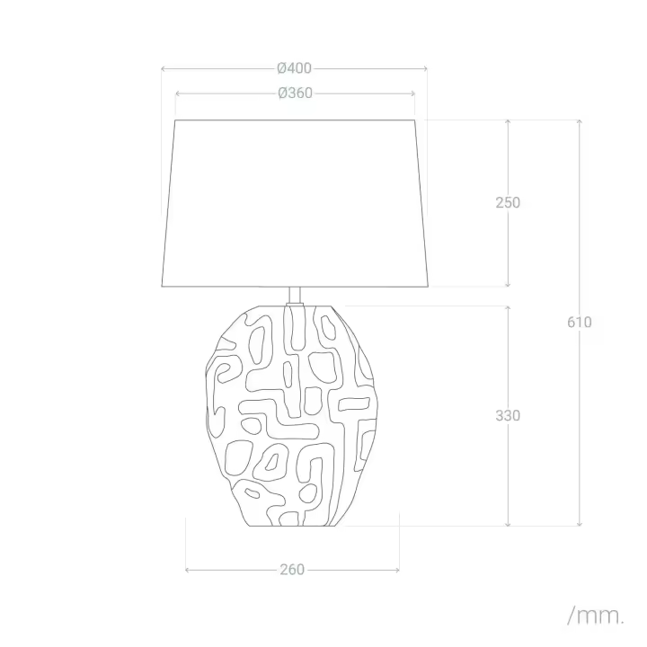 Ledkia Lámpara de Mesa Cerámica Surab - Diseño Étnico Sofisticado - 1