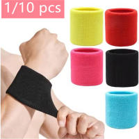 Banda De Soporte Para Muñeca Deportiva 1/10pcs Protector De Muñeca Para Tenis Y Fitness Gorro De Sudor Para Adultos Material De Poliéster - details 0