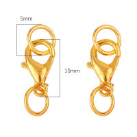 30pcs Correas De Langosta De Acero Inoxidable Con Anillos De Salto Para Hacer Pulseras Y Collares DIY Suministros De Joyería Conectores - details 9