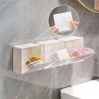 Organizador De Baño Montado En La Pared De Plástico Eco-amigable Caja De Almacenamiento Para Maquillaje Cepillos De Oído Y Joyería Pequeña 4 Piezas - details 3