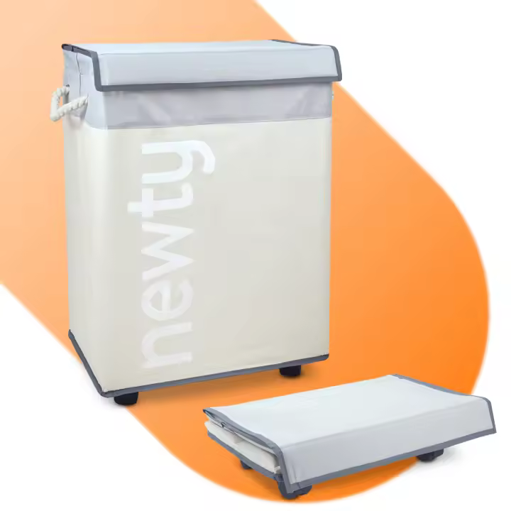 Cesto Ropa Sucia para la Colada Cesta con Tapa Carro Compartimento Laundry Basket Organizador Cubo Mueble Ropa Limpia Clara Oscura Juguetes Cesto de Lavandería con Ruedas Cesto Plegable Cesta Ropa Contenedor para Organización y Almacenamiento Fácil Uso - 1