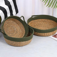 Nueva Cama Para Gato Redonda Tejida a Mano Con Vínculo Verano Cesta Fría Para Gato Ropa De Algodón Cesta De Perca Para Mascotas Suministros - details 10
