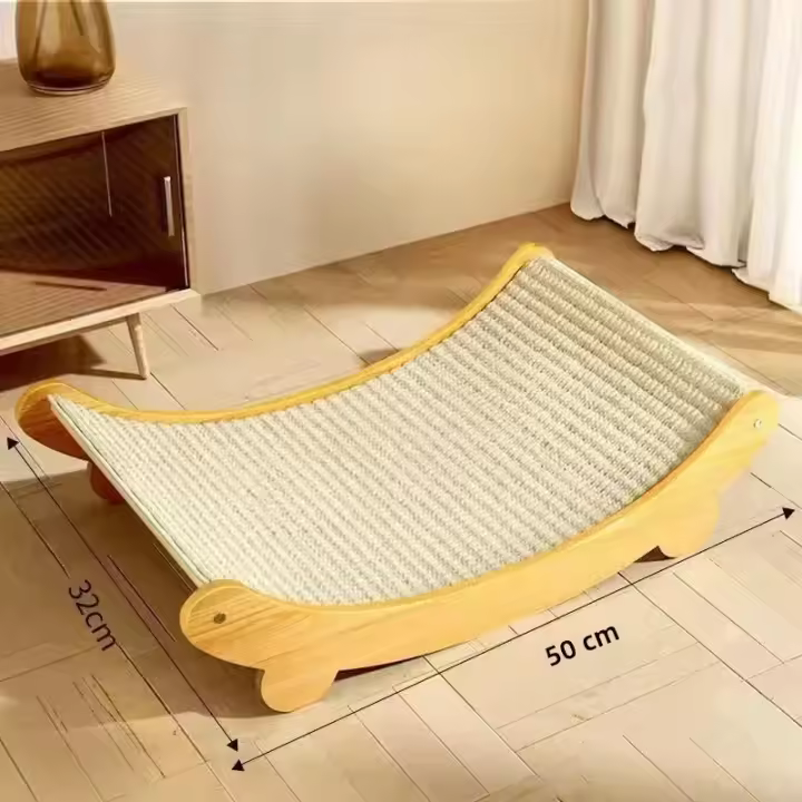 Placa De Rasguño Para Gatos De Madera Desmontable Resistente Al Desgaste Con Cama Para Descanso De Gatos Juguete Para Masticar Ideal Para Gatos Y Gatitos - 1
