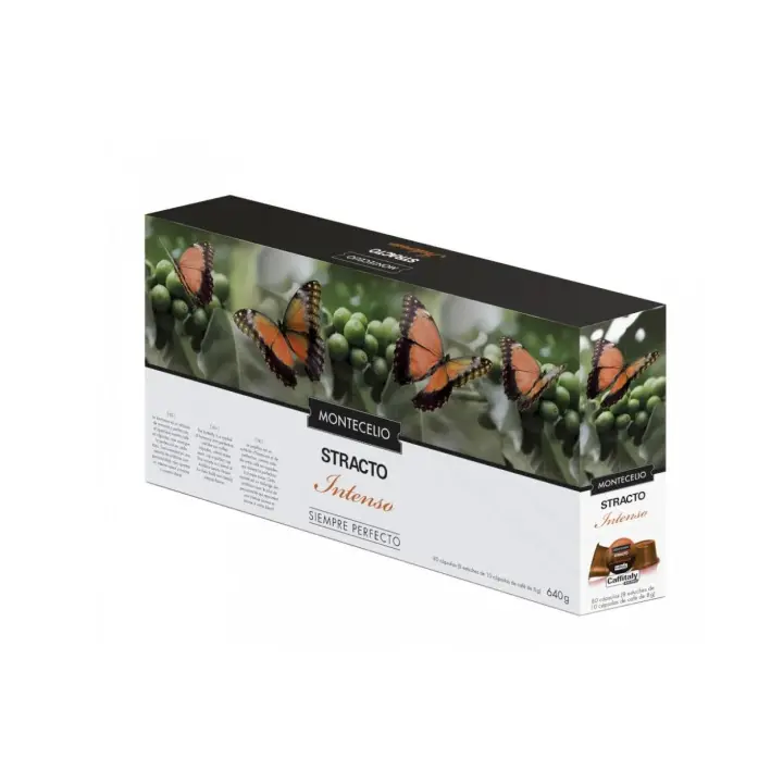 ( 8 x 10 ) 80 Cápsulas Stracto Caffitaly - Sabor Intenso - Compatibles con Cafeteras Fagor - Montecelio - 1