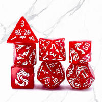 Kit De Dados Poliedros En Rojo Y Oro Para TRPG Y RPG D20 D12 D10 D8 D6 D4 Juego De Mesa Tablero Juego De Cartas 7 Piezas Nuevos - details 4