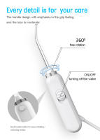 Fregadero Portátil Para Dientes BALASHOV Recargable Con Tanque De Agua De 600ml 4 Jets De Agua Limpieza Dental Electrónica - details 6