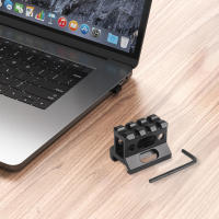 Base De Montaje De Aluminio Para Rifle 3 Ranuras 20mm Riser Mount Quick Release Para Ranura Picatinny Soporte De Escopeta - details 2