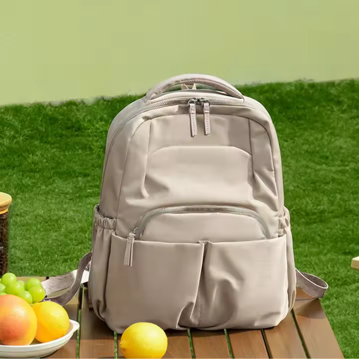 Mochila Grande Capacidad Impermeable Nylon Mochila Casual Versátil Para Mujer Bolsa De Hombro Con Múltiples Bolsillos Y Sistema De Espalda Fisiológico - 1