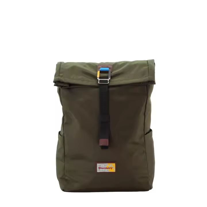 Mochila Roll Top DISCOVERY Icon en color verde Recycled Pet 15L - 1