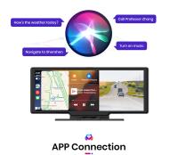 Junsun Cámara de salpicadero inalámbrica Carplay y Android Auto con cámara trasera, DVR, navegación, grabadora de video HD para el tablero de BMW Audi VW - details 11