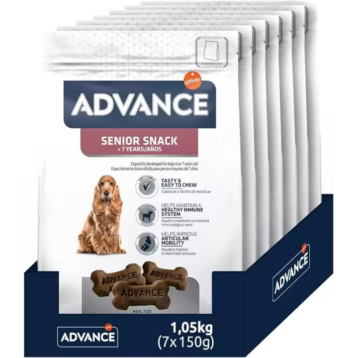 ADVANCE CANINE SNACK +7 YEARS 7X150GR - 1