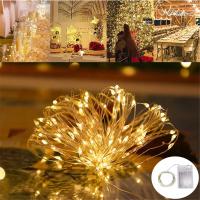 Luces De Cadena LED Con Cable De Cobre 10M 2M 5M Para Adornos Navideños Bodas Y Fiestas Decoración De Árbol De Navidad Guirnalda De Luces Fairy - details 10