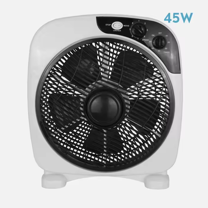 Ventilador Sobremesa Borja 45w Blanco/negro 3vel. 5 Aspas Temporizador 41x37,5x12,5cm - 1