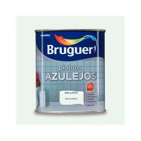 Esmalte Azulejos Brillante Blanco Harina 0,75l 5075264 Bruguer - Alta Calidad - 1