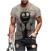 Camiseta De Verano Para Hombre Estampado Animal Divertido Camiseta De Cuello Redondo Estilo Hip Hop Ropa Casual Trend Streetwear Harajuku Talla Grande - details 3