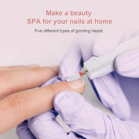 Pulidor de uñas con pantalla de tres velocidades, pulidor de uñas multifuncional, removedor de uñas portátil, herramienta de manicura blanca - details 1