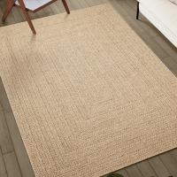 vidaXL Alfombra ZIZUR apariencia de yute interior y exterior 120x170cm Estampado Rectangular,  Circular,  y mas Alfombras de área  Alfombra de Piso para Sala de Estar Dormitorio Habitación Salón - details 1