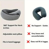 Almohada De Viaje En Forma De Caracol De Espuma De Memoria Soporte Para Cuello Ajustable Portátil Suave Para Descanso Del Mediodía Y Sueño - details 4