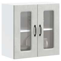 vidaXL Armario pared cocina puerta de cristal Kalmar roble marrón en color Marrón roble/Roble artisan/Blanco brillante y más | almacenamiento funcional diseño moderno para baño dormitorio sala - details 5