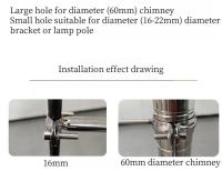 Soporte De Tubería De Fumada Para Estufa De Leña De Camping Al Aire Libre En Acero Inoxidable 304 Clip De Fijación Para Tubo De Fumada - details 3