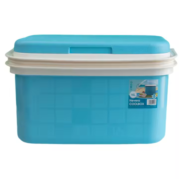 KROWN - Nevera Portátil Térmica, Color Azul Pastel, Polipropileno, Ideal para Actividades al Aire Libre en el Jardín, Camping, Barbacoas, Picnic, Playa, Caja Rígida Térmica - 1