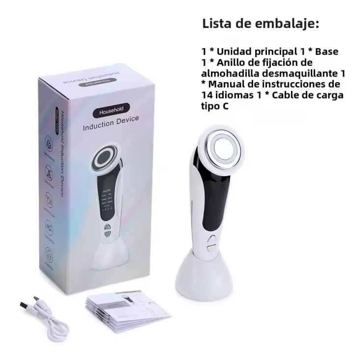 Dispositivo De Belleza Facial 7 En 1 Rejuvenecimiento De Piel Masajeador Facial Y Cuello Firmado Apparatus De Cuidado Facial Con Masaje Vibration - 1