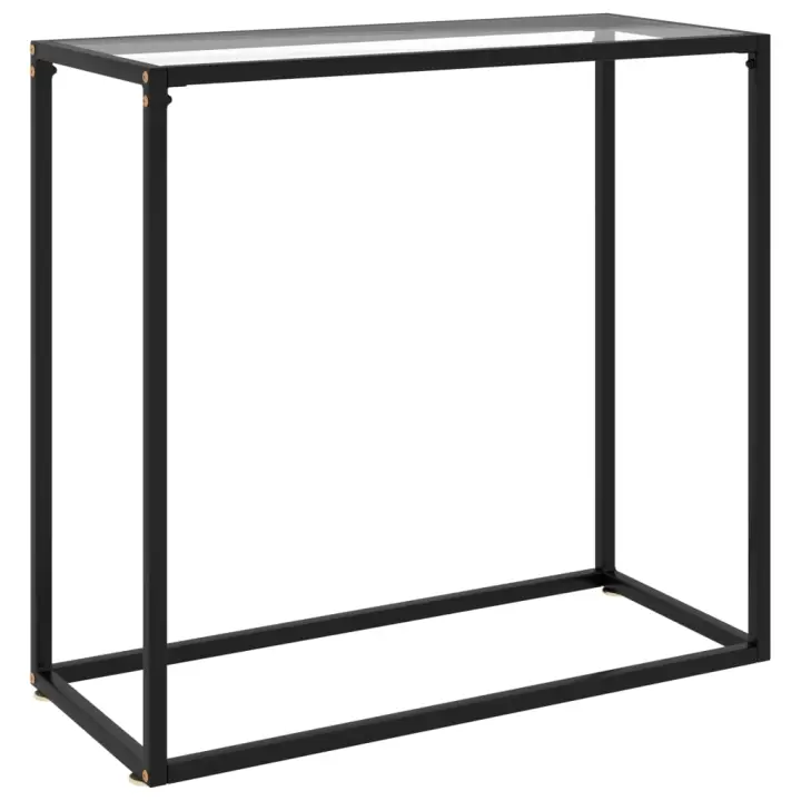 Vidaxl Mesa Consola Vidrio Templado 80x35x75 Cm Transparente - 1