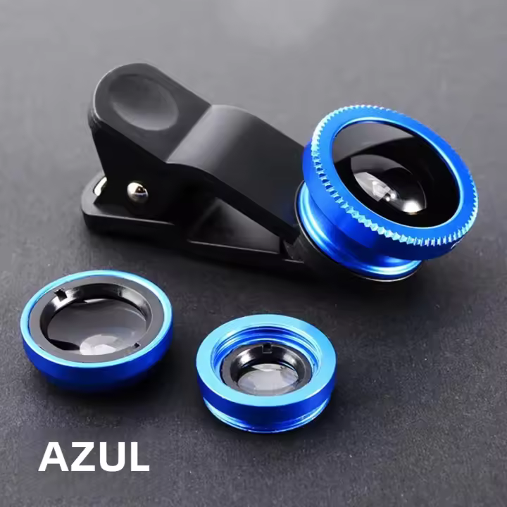 Lente De Pescado 3en1 0.67X Ancha Fisheye Macro Lentes Cámara Kit Con Clip Universal Para iPhone 16 Xiaomi Huawei - 1