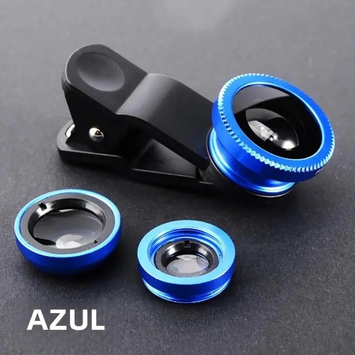 Lente De Pescado 3en1 0.67X Ancha Fisheye Macro Lentes Cámara Kit Con Clip Universal Para iPhone 16 Xiaomi Huawei - 1