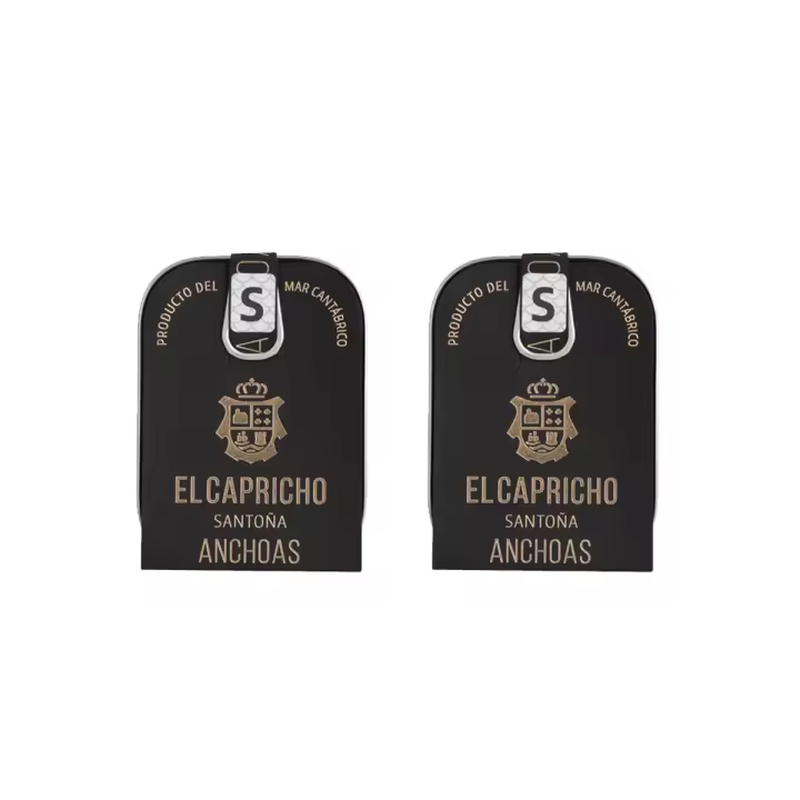 Anchoas en Aceite a elegir Oliva / Girasol - EL CAPRICHO - Santoña, 24 Filetes, 95g (50g escurrido) - Dingley S - 1
