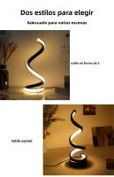 Lámpara De Noche LED Creativa En Forma De Espiral Táctica Con 3 Colores Dimmerable USB Para Decoración De Dormitorio Oficina Escritorio Estilo Moderno - details 6