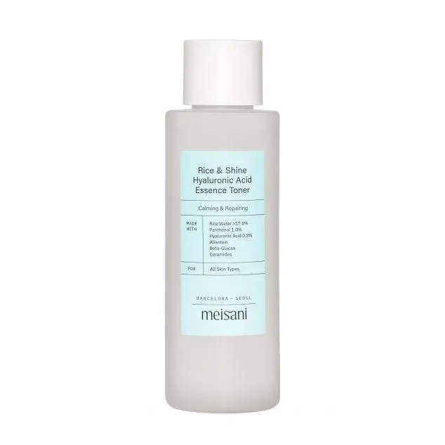 Meisani RICE AND SHINE HYALURONIC ACID ESSENCE TONER - Tónico multifunción que repara e hidrata todo tipo de pieles. - 150ml - 1