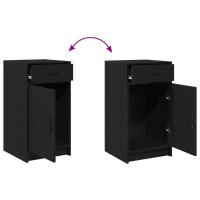 Juego de tocador de 2 piezas con LED de vidaXL en madera negra - details 7