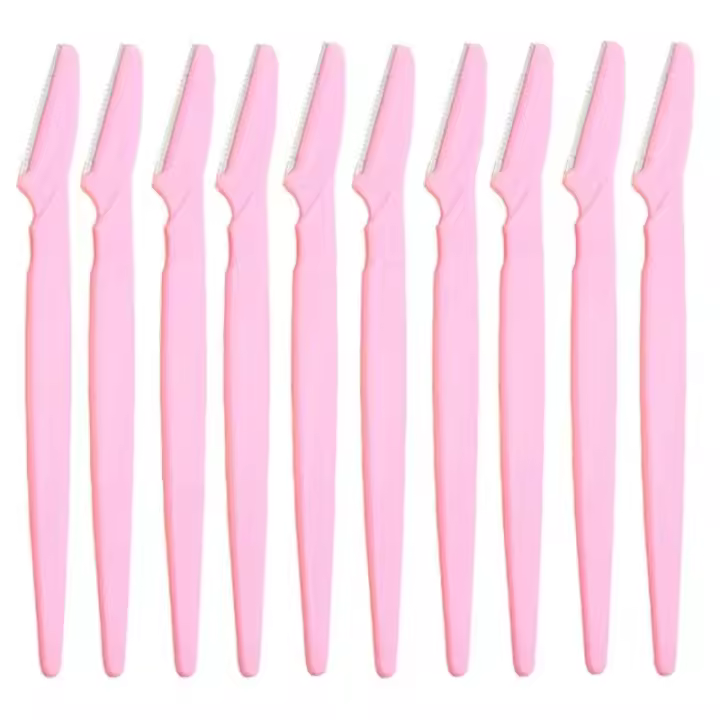 10 Pcs Cortauñas Seguridad Afeitadora Eliminación De Vello Para Mujer Maquillaje Recortador De Pestañas Cuchilla Portátil Afeitadora Facial - 1