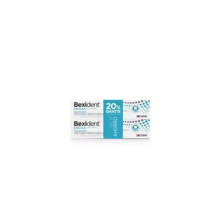 ISDIN Bexident duplo pasta de dientes encías uso diario 2x125ml - 1