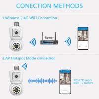 Cámara IP DIDSeth 6MP E27 Con Lente Dual Visión Nocturna En Color Audio Bidireccional Control Remoto Bluetooth Resistente Al Agua Para Seguridad Doméstica Y Exterior - details 12