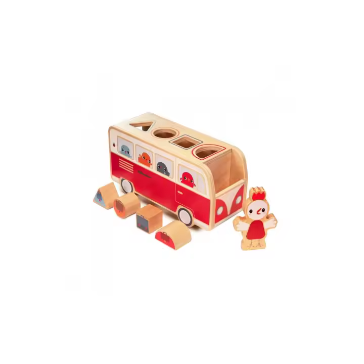 Autobus de madera organizador de formas - Lilliputiens 83261 - 1