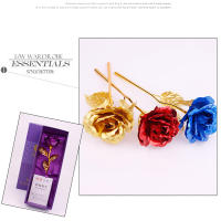 Rosa Dorada 24K Artificial Colorida Flor Metálica Regalo Único Para Las Mujeres En Día De San Valentín Con Caja De Regalo Decoración - details 9