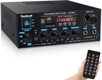 Sunbuck Amplificador Audio, 110V Amplificador HiFi Bluetooth, Receptor de Audio de Potencia de Sonido de Doble Canal de 180 W con USB, Tarjeta SD, Radio FM para Altavoces domésticos (AS-29BU) - details 3