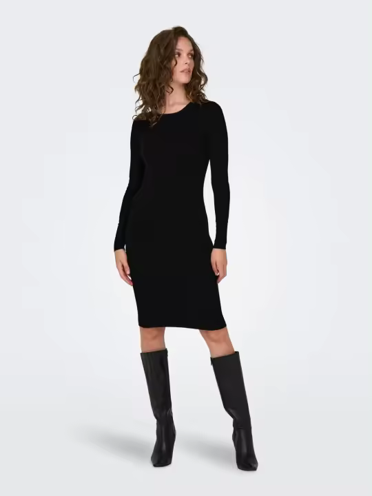 Vestido Louisa Negro Punto de Only - 1