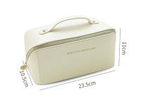 Bolsa De Cosméticos Para Mujer Elegante De Cuero PU Organizador De Maquillaje Y Aseo Para Viaje Pouch Colgante Tote De Viaje - details 0