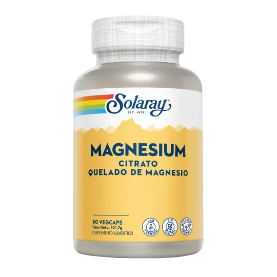 Solaray Magnesio Citrato 90 Cápsulas - Suplemento Muscular - 1