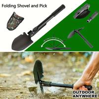 Shovel Multifuncional Plegable 4-en-1 Para Supervivencia Al Aire Libre Y Camping Durable Acero Inoxidable Con Sierra Y Abrebotellas - details 3