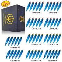 POSEIDON 100PCS Juego De Agujas De Tatuaje Profesionales Con Membrana Carcasa Desechable De Tatuaje Accesorios De Tatuaje - details 1