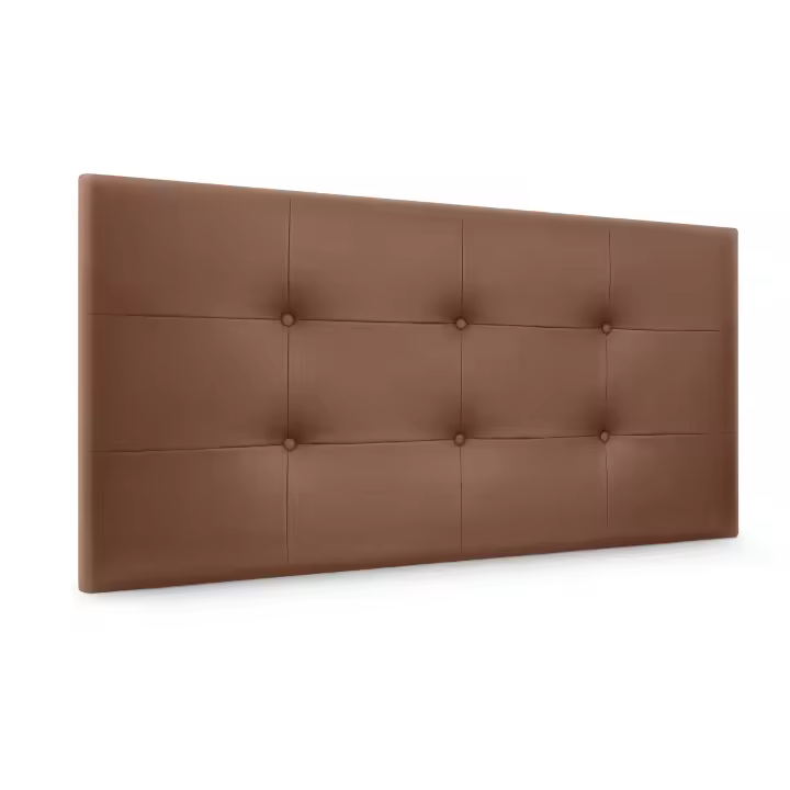 DHOME Cabecero Capitone Tapizado Polipiel o Tela Acualine con 8cm de Grosor Cabezales de Cama Acolchado Capitoné Cabeceros de Cama (Arcilla Polipiel) - 1