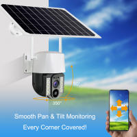 Cámara Solar 4G Con Tarjeta SIM Seguridad Protección Exterior IP CCTV Vigilancia Inalámbrica Inteligente HD 5MP Para Hogar - details 8